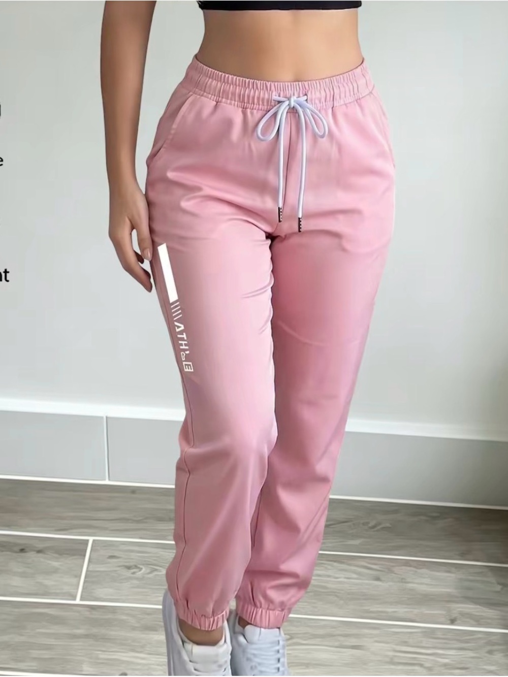 New Look Pink Drawstring Joggers with Side Graphic size S m l xl xxl available